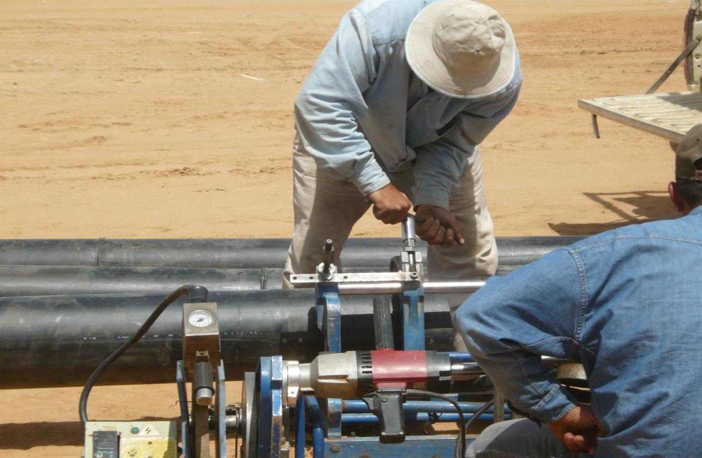 Polyethylene pipeline, Umluj villages